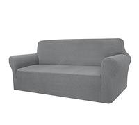 Granbest Vérifiée - Housse de canapé pour 3 coussins - Haute élasticité - 3 places - Lavable - Protection de meubles pour chiens et animaux de compagnie - Antidérapante (3 places, taupe)