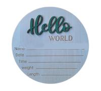 Grand 5.91 Pouces Bienvenue Ronde Signe Bienvenue Baby Nom Sig Les Accessoires Pour Les Nouveau-nés Photographie Annonce Naissance NOUVEAU Parent