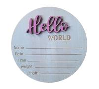 Grand 5 91 Pouces De Bienvenue Ronde Signe De Bienvenue Baby Nom Sig Les Accessoires Pour Les Nouveau-nés Photographie Et Annonce Naissance Annonce Bébé