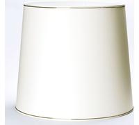 Grand abat-jour de remplacement 50cm Abat-jour en tissu avec réception en haut 12mm bord doré anneau crème