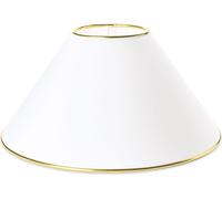 Grand abat-jour de remplacement 50cm Abat-jour en tissu blanc Anneau d'or Abat-jour pour douille E27 Bord doré or