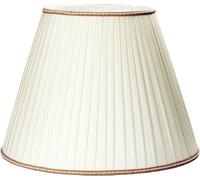 Grand abat-jour de remplacement 56cm Abat-jour en tissu avec logement en haut 12mm Abat-jour en tissu crème avec bordure brune