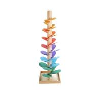 Grand abre à billes en bois - Arbre sensoriel montessori - circuit à billes - pétales en bois multicolore - 73cm