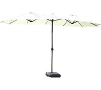 Grand Abri De Terrasse avec Base Incluse, Modèle Rectangulaire Surdimensionné Double Face, Idéal pour Grandes Tables, Piscine Et Espaces Extérieurs