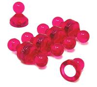 Grand Aimant de Bureau á Pouces en Acrylique Rose Pour Réfrigérateur, Tableau Blanc, Tableau D'Affichage 21mm dia x 26mm de Haut - Pack de 10