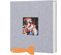 Grand Album Photo auto-adhésif, 20 feuilles/40 Pages, bibliothèque à faire soi-même, for anniversaire de famille, stockage photos mariage Pour Fourniture(Gray)
