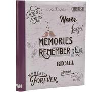 Grand Album Photo Autocollant Pour Des Images De Différentes Tailles Jusqu'à A4-20 Feuilles/40 Pages (Memories - Violet).[G789]