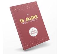 Grand album souvenir à remplir dans une couverture rigide de qualité supérieure au format A4 (21 x 29,7 cm) - Vos 18 premiers ans - 208 pages beaucoup d'espace pour de beaux souvenirs - de Sophies