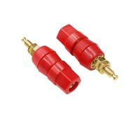 Grand amplificateur de courant, Terminal Audio, prise banane 4mm, connecteur adaptateur poste liaison en laiton(Red,M5X50_6PCS)