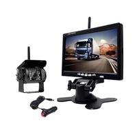 Grand Angle Caméra Caméra Recul sans Fil pour Véhicule Moniteur LCD 7 Pouces pour Camions Bus RV Remorque Voiture 12V-24V Vue Arrière
