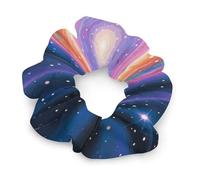 Grand anneau à cheveux pour femme - Grace - Élastique - Motif galaxie dans l'univers - Pour queue de cheval - Accessoires pour cheveux