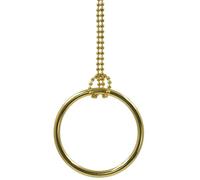 Grand anneau doré et illusion de chaîne - Accessoire magique en métal pour enfants et artistes de rue