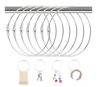 Grand Anneau en Métal Polyvalent - Lot de 7 Anneaux de Reliure de 150 mm pour Clés, Serviettes, et Sac - Anneau Articulé Pratique et Durable