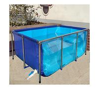 Grand aquarium autoportant, revêtement en toile PVC flexible, réservoir d'eau d'élevage pour carpes koï, poissons rouges, étang à poissons extérieurs, avec cadre en acier, panneau de visualisation