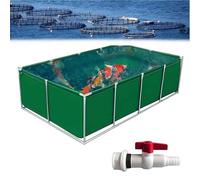 Grand aquarium d'intérieur autoportant avec revêtements flexibles pour culture de carpes koï, installation facile, étang à poissons hors sol, 3 x 3 x 0,8 m, idéal pour l'irrigation agricole