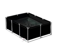 Grand aquarium extérieur hors sol, doublure en toile PVC avec cadre en acier pour l'élevage de carpes koï, installation facile