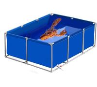 Grand Aquarium Extérieur Hors Sol pour Poissons Rouges, Grenouilles Et Système Dirrigation - Idéal pour Les Bassins Et La Décoration De Jardin Blue 1×1×0.8m(3.3×3.3×2.6ft)
