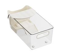 Grand Aquarium Tortue Habitat Reptile avec Détachable, Terrarium Bureau pour Grenouilles Crabes Écrevisses, Décoration Maison Vivarium Glissière Douce (28,5x14,5x13cm, Pet+PP)