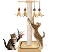 Grand arbre à chat en sisal - 83 cm - Pour chats d'intérieur et adultes - Avec suspension et piste à billes - 2 méthodes de montage - Jouets interactifs pour tous les âges