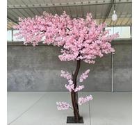 Grand Arbre à Fleurs Japonais Rose, Fleurs Artificielles Fait à La Main Rose Faux Sakura Fleur Decor, pour événement de Mariage fête Restaurant Centre Commercial,001,2.5x2.5m/8.2x8.2ft