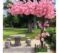 Grand arbre artificiel en fleurs de cerisier pour intérieur/extérieur, décoration d'intérieur, mariage, hôtel, centre commercial