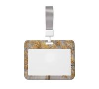 Grand arbre avec feuilles dorées coulissantes pour badge d'identification en plastique rigide pour cartes de travail, porte-nom pour infirmières et bureau