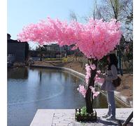 Grand Arbre de Fleur de Cerisier Artificiel, Arbre de Fleurs de Cerisier Artificiel réaliste, Faux Arbre de Fleurs de Sakura, pour Intérieur Extérieur, Mariage, Bureau,001,2.5x2.5m/8.2x8.2ft