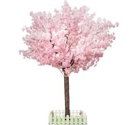 Grand Arbre de Fleur de Cerisier Artificiel, Arbre de Fleurs de Cerisier Artificiel réaliste, Rose Faux Sakura Fleur Decor, pour Intérieur Extérieur, Mariage, Bureau,001,2.0x1.8m/6.6x5.9ft