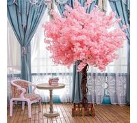 Grand Arbre de Fleur de Cerisier Artificiel, Rose Faux Sakura Fleur Decor, pour intérieur ou extérieur, pour Intérieur Extérieur, Mariage, Bureau,001,1.5 * 1.2m/4.9x3.9ft