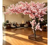 Grand Arbre de Fleurs de Cerisier Rose Artificiel, Magnifiques Fausses Fleurs de Vigne en Soie pour la décoration intérieure et extérieure,Rose,2.5x2.0m/8.2x6.6ft