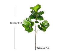 Grand Arbre Ficus Artificiel 70-135cm,Fausses Plantes En Caoutchouc,Branche De Feuilles De Violon En Plastique Pour La Maison,Jardin,Décoration Intérieure Et Extérieure - Type 135cm 3forks