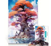 Grand Arbre Mystique Puzzle de 1000 pièces pour Adultes pour Un Jeu de réflexion, Un Moment de Partage et de complicité Découpe soignée Surprise d'anniversaire (50x75cm)