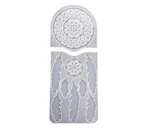 Grand attrape-rêves en silicone - Kit de bricolage en époxy - Pendentif en forme de plume pour fenêtre de maison, salon, décoration murale