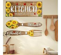 Grand autocollant mural en PVC avec motif tournesol pour cuisine et salon, amovible et réutilisable pour décoration murale flexible et créative