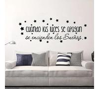 Grand autocollant mural en vinyle avec citations espagnoles, phrases et phrases