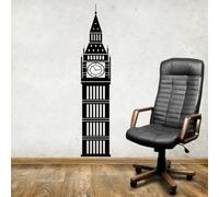 Grand autocollant mural représentant la tour de l'horloge Big Ben de Londres idéal pour une chambre une chambre d'enfant ou un salon