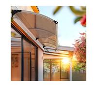 Grand auvent de porte en polycarbonate - Protection extérieure résistante aux intempéries - Design robuste en aluminium - Capacité de charge - 130 x 350 cm - Idéal pour les maisons et les entreprises