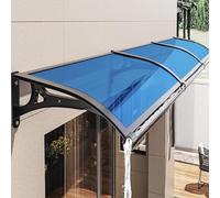 Grand auvent d'extérieur - Protection contre la pluie en polycarbonate et aluminium élégant en PVC 60 x 600 cm pour une protection ultime contre les intempéries et un attrait amélioré