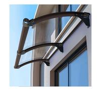 Grand auvent en polycarbonate pour porte, 65 x 240 cm, résistant aux intempéries, entrée avant et abri de fenêtre, surplomb en aluminium durable pour une meilleure protection extérieure