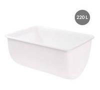 Bac grand volume semi-cylindrique 220 L - Blanc