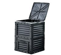 Grand bac à compost de cuisine de 80 gallons - Composteur d'aération extérieur pour la création rapide de sols fertiles - Conteneur à déchets de jardin pour un compostage respectueux de