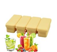 Grand Bac À Glaçons Avec Couvercle Pour Congélateur,Moule Géant à Blocs de Glace pour Congélateur - Gadget de Cuisine en Silicone à 4 Cases pour Cubes Rafraîchissants pour Préparation de Boissons Vin