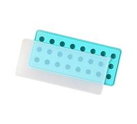 Grand bac à glaçons en silicone avec couvercle pour congélateur - Plateau à démoulage facile - 24/27 grilles - Moule à glaçons rond en silicone - Jaune lait - Remplissage de cœur - Gâteau de lune