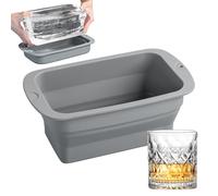 Grand bac à glaçons pour congélateur | Grand bac à glaçons en silicone pliable et réutilisable pour cocktail, whisky, bourbon, baignoire