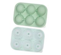 Grand bac à glaçons ronds en silicone efficace avec 6 cavités avec couvercle et entonnoir sans danger pour la maison, les pubs, les cocktails, les whiskies et les boules
