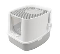 Grand BAC À LITIÈRE FERMÉ pour Chat Fonctionnel ENTRÉE Avant Sortie SUPÉRIEURE Toilette pour Kitty avec Couvercle Scoop (Taille L)