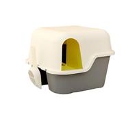 Grand bac à litière for Chat avec Couvercle, Toilettes for Chat fermées avec Pelle à litière, bac à litière for Chaton à Capuchon fermé Anti-éclaboussures, Facile à Nettoyer(Yellow)