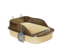 grand bac à litière pour chat, Bacs à litière for chats à côtés hauts, bac à litière for animaux de compagnie à dessus ouvert, bacs à litière for animaux de compagnie anti-éclaboussures avec côtés hau
