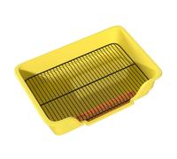 Grand Bac à Litière pour Chat,Grille en Acier Inoxydable Amovible - Bac à Litière pour Chien,pour Chats, Chiots et Animaux, en Intérieur et Extérieur, pour