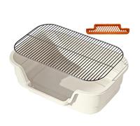 Grand Bac À Litière Pour Chat - Plateau De Dressage Pour Chiots | Plateau De Toilette D'apprentissage De La Propreté, Toilettes Pourr Grands Chats, Pourr Intérieur Et Extérieur, Appartements Domestiqu